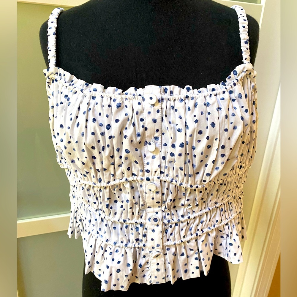 J Crew Smocked Top